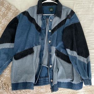 Colorblock jean jacket